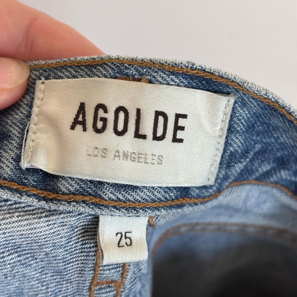 Agolde Riley high rise straight crop Jean size 25 - Picture 6 of 6
